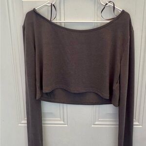 BRAND NEW!!! Edikted Sheer Raw Hem Crop Top Size S